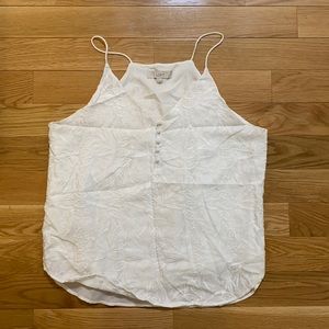 Loft white eyelet tank